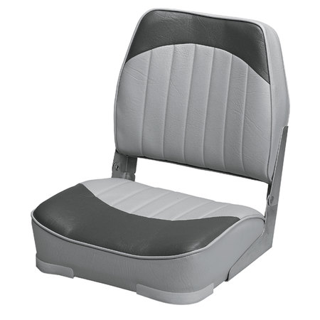 WISE Wise 8WD734PLS-664 Low Back Economy Seat - Grey/Charcoal 8WD734PLS-664